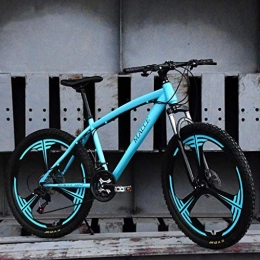 WYLZLIY-Home Bicicletas de montaña Bicicleta de montaña Mountainbike Bicicleta MTB adulto Barranco MTB de acero al carbono de absorción de choque de la rueda de la Unidad de montaña Bicicletas de doble disco de freno delantero Suspensi