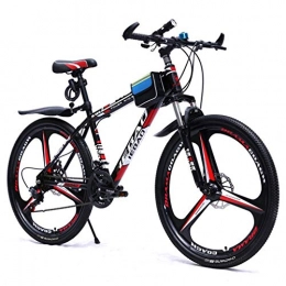 WGYEREAM Bicicletas de montaña Bicicleta de Montaña, MTB 26" for mujer for hombre Barranco bicicletas de doble suspensión del freno de disco delantero 21 velocidades de las ruedas Unidad marco de acero al carbono ( Color : Red )