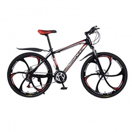 HXFAFA Bicicletas de montaña Bicicleta de montaña MTB con neumáticos grasos de 26 pulgadas, marco de acero al carbono, bicicleta de montaña para hombre y mujer, 21 velocidades, negro 10 Spoke