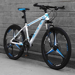 HUADUO Bicicleta Bicicleta de montaña para adultos de 26 pulgadas, doble amortiguador, aleacin de aluminio ligera, suspensin completa, velocidad variable, velocidad 21 / 24 / 27-Rueda de corte azul 3_21 velocidades