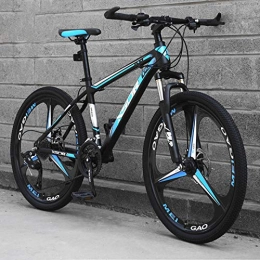 Bicicleta de montaña para adultos de 26 pulgadas, doble amortiguador, aleacin de aluminio ligera, suspensin completa, velocidad variable, velocidad 21/24/27-Rueda de corte azul 3_24 velocidades