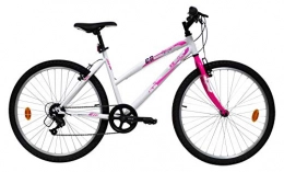 VTT Bicicletas de montaña Bicicleta de montaña para mujer, 26 pulgadas, 18 velocidades, mangos giratorios, frenos V-Brake