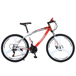 Mountain Bike Bicicleta Bicicleta de velocidad variable roja, amarilla, verde y negra 24 / 26 pulgadas 21 / 24 / 27 / 30 velocidad bicicleta de montaña con freno de disco doble de acero de alto carbono (135.0 cm * 19.0 cm * 72.0 c
