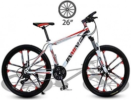 BUK Bicicleta Bicicleta Montana Hombre, Trekking Bicycle Cross Girls Outdoor Carbon Steel Double Brake Bicycle 26 Inch Student Variable Speed Off-Road-24 Velocidad_re