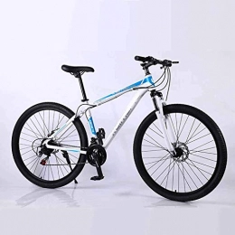 WEHOLY Bicicletas de montaña Bicicleta Mountain Bike, rueda de radios de 29 pulgadas de acero con alto contenido de carbono, horquillas de suspensión delantera de 24 velocidades totalmente ajustables con amortiguador trasero