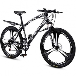 Bicicleta para Adultos, Bicicleta de montaña Cuadro de Acero de Alto Carbono, Bicicletas de montaña rígidas Todo Terreno,Negro,21 Speed