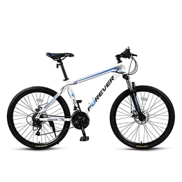 LLF Bicicleta Bicicletas, Bicicleta De Montaña De Bicicleta De 24 Velocidades, Bicicleta De Velocidad De 26 Pulgadas Para La Bicicleta De Acero Al Carbono Adulto, Absorción De Doble Descar(Size:26inch, Color:blanco)