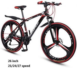 WSJYP Bicicletas de montaña Bicicletas de Montaa para Adultos de 26 Pulgadas, Bicicleta de Montaa Completa de Aluminio, Bicicleta de 21 / 24 / 27 Velocidades, Frenos de Doble Suspensin con Horquilla de Suspensin, 21 speed-26in