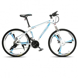 LZHi1 Bicicleta Bicicletas de Montaña Bicicleta De Montaña 26 Pulgadas Ruedas, 30 Velocidades De Montaña Trail Bicicletas Con Tenedor De Suspensión, Marco De Aleación De Aluminio Doble Disco Freno (Color:blanco azul)
