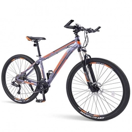 GONGFF Bicicleta Bicicletas de montaña para hombre, bicicleta de montaña rgida de 33 velocidades, cuadro de aluminio con doble disco de freno, bicicleta de montaña con suspensin delantera, naranja, 26 pulgadas