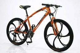  Bicicleta Bicicletta - Bicicleta de montaña (26 pulgadas, freno de disco, suspensión de horquilla de suspensión, 6 dientes, color naranja, 21 pulgadas)