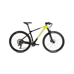  Bicicleta Bicycles for Adults Carbon Fiber Quick Release Mountain Bike Shift Bike Trail Bike (Color : Yellow, Size : Large)