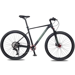  Bicicletas de montaña Bicycles for Adults Frame Aluminum Alloy Mountain Bike Bicycle Double Oil Brake Front; Rear Quick Release Lmitation Carbon (Color : Black)