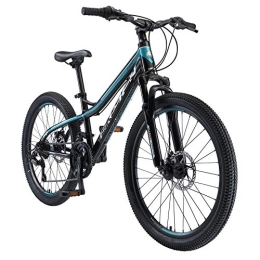 BIKESTAR Bicicleta BIKESTAR Bicicleta de montaña de Aluminio Bicicleta Juvenil 24 Pulgadas de 10 a 13 años | Cambio Shimano de 21 velocidades, Freno de Disco, Horquilla de suspensión | niños Bicicleta Verde