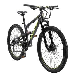 BIKESTAR  BIKESTAR Bicicleta de montaña de Aluminio Suspensión Doble Completa 26 Pulgadas | Cuadro 16" Cambio Shimano de 21 velocidades, Freno de Disco, Fully MTB | Negro
