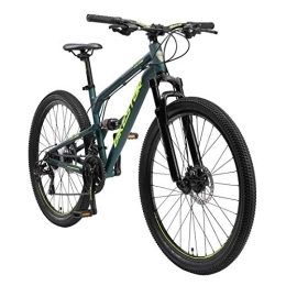 BIKESTAR Bicicletas de montaña BIKESTAR Bicicleta de montaña de Aluminio Suspensión Doble Completa 27.5 Pulgadas | Cuadro 16.5" Cambio Shimano de 21 velocidades, Freno de Disco, Fully MTB | Verde