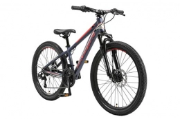 BIKESTAR Bicicletas de montaña BIKESTAR Bicicleta de montaña Juvenil de Aluminio 24 Pulgadas de 10 a 13 años | Bici niños Cambio Shimano de 21 velocidades, Freno de Disco, Horquilla de suspensión | Azul