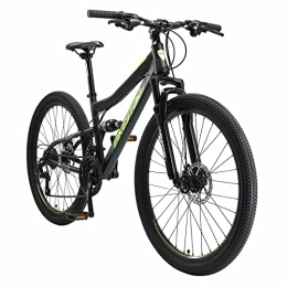 BIKESTAR Bicicleta BIKESTAR Bicicleta de montaña Suspensión Doble Completa 26 Pulgadas | Cuadro 15" Cambio Shimano de 21 velocidades, Freno de Disco, Fully MTB Negro