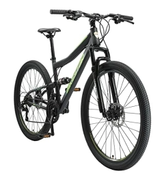 BIKESTAR Bicicleta BIKESTAR Bicicleta de montaña Suspensión Doble Completa 27.5 Pulgadas | Cuadro 17" Cambio Shimano de 21 velocidades, Freno de Disco, Fully MTB Negro