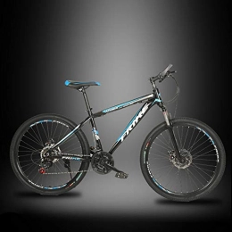 NAYY Bicicletas de montaña Buje de rueda ligero de 26 pulgadas para bicicletas de montaña, 21 velocidades, marco de aleación de aluminio con asiento ajustable de suspensión delantera, Azul zafiro