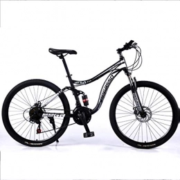CHHD Bicicletas de montaña CHHD Bicicleta de montaña de Velocidad Variable, Acero con Alto Contenido de Carbono, Doble Disco, Bicicleta de 26 / 24 Pulgadas para Hombres y Mujeres