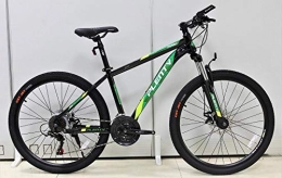 Comooc Bicicleta Comooc - Amortiguador delantero de 26 pulgadas Mountain Male con velocidad variable de freno de disco para adultos y jvenes, color negro y verde, tamao 26 Zoll x 16 Zoll