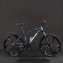 CSS Bicicletas de montaña CSS Bicicleta, bicicletas de montaña de velocidad 21 / 24 / 27 / 30 de 26 pulgadas, bicicleta de montaña de cola dura, bicicleta ligera con asiento ajustable, freno de disco doble 6-6, Azul negro, 27 velocid