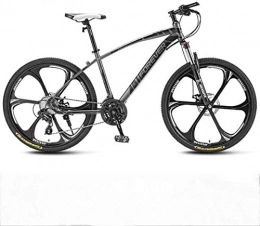 CSS Bicicletas de montaña CSS Bicicletas de montaña de 26 pulgadas, bicicleta de montaña con freno de doble disco para hombres, asiento ajustable para bicicleta, cuadro de acero con alto contenido de carbono, velocidad 21 / 24 /