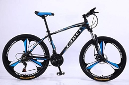 cuzona Bicicletas de montaña cuzona Bicicleta de montaña de aleacin de Aluminio de 26 Pulgadas Bicicleta de 21 Ruedas Ligera y Ligera Bicicleta de Estudiante Unisex-Blue_black850