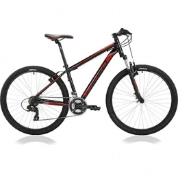Deed Bicicleta DEED Hoop 21SP - Frenos de llanta para Hombre (40 cm), Color Negro y Rojo