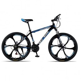 DGAGD Bicicletas de montaña DGAGD Bicicleta de Carretera de Seis Ruedas de Velocidad Variable de Bicicleta de montaña con Marco de aleación de Aluminio de 24 Pulgadas-Azul Negro_21 velocidades