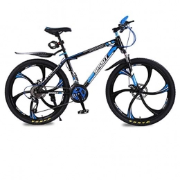 DGAGD Bicicletas de montaña DGAGD Bicicleta de montaa de 24 Pulgadas Bicicleta Masculina y Femenina de Velocidad Variable para Adultos Bicicleta de Freno de Disco Doble Rueda de Seis Hojas-Azul Negro_30 velocidades