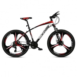 DGAGD Bicicletas de montaña DGAGD Bicicleta de montaa de 26 Pulgadas para Hombre y Mujer, para Adultos, Ultraligera, para Carreras, Bicicleta Ligera, Tri-Cutter-Rojo Negro_30 velocidades