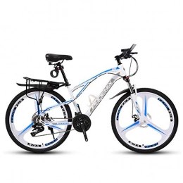 DGAGD Bicicletas de montaña DGAGD Bicicleta de montaña de 24 Pulgadas Adaptada a un Triciclo Joven y fácil de Usar-Blanco Azul_27 velocidades