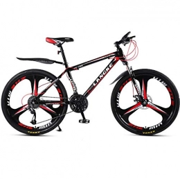 DGAGD Bicicletas de montaña DGAGD Bicicleta de montaña de 24 Pulgadas, Bicicleta de Tres Ruedas Masculina y Femenina de Velocidad Variable-Rojo Negro_27 velocidades