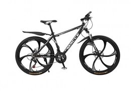 DGAGD Bicicletas de montaña DGAGD Bicicleta de montaña de 24 Pulgadas Bicicleta Masculina y Femenina de Velocidad Variable para Adultos de Seis Ruedas Que absorben los Golpes-En Blanco y Negro_27 velocidades