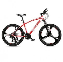DGAGD Bicicletas de montaña DGAGD Bicicleta de montaña de 24 Pulgadas para Hombre y Mujer, para Adultos, Ultraligera, para Carreras, Bicicleta Ligera, Tri-Cutter-Rojo_30 velocidades