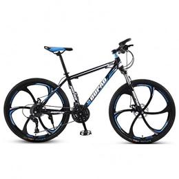 DGAGD Bicicletas de montaña DGAGD Bicicleta de montaña de 26 Pulgadas, aleacin de Aluminio, Cross-Country, Ligera, Velocidad Variable, Hombres y Mujeres jvenes, Bicicleta de Seis Ruedas-Azul Negro_21 velocidades