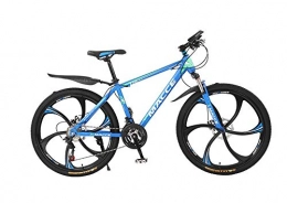 DGAGD Bicicletas de montaña DGAGD Bicicleta de montaña de 26 Pulgadas, Bicicleta para Hombre y Mujer, de Velocidad Variable para Adultos, Bicicleta amortiguadora de Seis Ruedas-Azul_27 velocidades