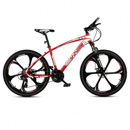 DGAGD Bicicletas de montaña DGAGD Bicicleta de montaña de 27, 5 Pulgadas para Hombre y Mujer, para Adultos, Ultraligera, Bicicleta Ligera, Rueda de Seis cortadores-Rojo_30 velocidades