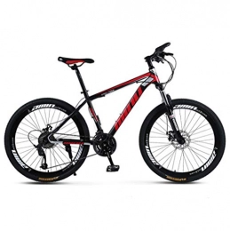 DGAGD Bicicletas de montaña DGAGD Bicicleta de montaña de Velocidad Variable para Adultos Masculinos y Femeninos de 26 Pulgadas Que compiten con Bicicleta de Rueda de radios-Rojo Negro_24 velocidades