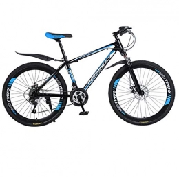 DGAGD Bicicletas de montaña DGAGD Frenos de Doble Disco de 26 Pulgadas Bicicleta de montaña de Acero de Alto Carbono de Velocidad Variable con 40 Ruedas de Corte-Azul Negro_27 velocidades