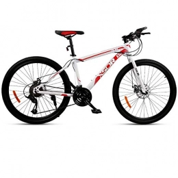 DGAGD Bicicletas de montaña DGAGD Neumático Grande de la Bici de la Nieve 4.0 Rueda Gruesa y Ancha de la Bici de montaña del Freno de Disco de 24 Pulgadas-Blanco Rojo_24 velocidades
