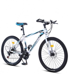 DGAGD Bicicletas de montaña DGAGD Rueda de radios de Bicicleta Ultraligera de Carreras de Velocidad Variable para Adultos Masculinos y Femeninos de 24 Pulgadas-Blanco Azul_21 velocidades