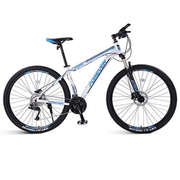 DMLGQ Bicicleta DMLGQ Bicicleta de montaña Bikes Freno de Disco Durable 29 Pulgadas 33 Velocidad Blanco Azul Aleación de Aluminio