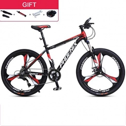 Dsrgwe Bicicletas de montaña Dsrgwe Bicicleta de Montaña, 26" Bicicleta de montaña, Bicicletas de aleación de Aluminio Marco, Doble Disco de Freno y suspensión Delantera, 27 de Velocidad (Color : Black+Red)