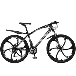 LADDER Bicicletas de montaña Dsrgwe Bicicleta de Montaña, 26" Bicicleta de montaña, Bicicletas Hardtail, Marco de Acero al Carbono, Doble Disco de Freno y suspensión Delantera (Color : Black, Size : 27 Speed)
