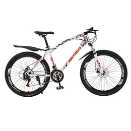 LADDER Bicicleta Dsrgwe Bicicleta de Montaña, Bicicletas de montaña for Hombre / Bicicletas, suspensión Delantera y Doble Freno de Disco, Ruedas de 26 Pulgadas (Color : White, Size : 27-Speed)