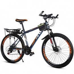 EAHKGmh Bicicletas de montaña EAHKGmh -Alto Contenido de Carbono de Acero Bicicletas de montaña Bicicletas 21 Rgidas Velocidad de la montaña en Bicicleta con suspensin Delantera Asiento Ajustable (Color : Blue, Size : 26inch)