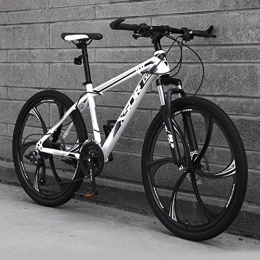 RSDSA Bicicleta Elegante Bicicleta De Montaña De 21 / 24 / 27 Velocidades para Adultos, Ruedas De 26 Pulgadas, Freno De Disco Ligero De Acero Al Carbono, Blanco, 27speed